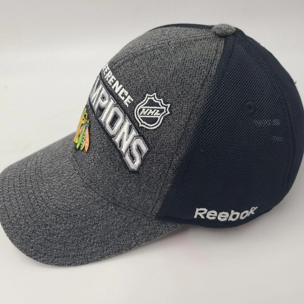 Chicago Blackhawks Hat Snapback 2015 Conference Champions‎ Reebok Mesh Gray NHL